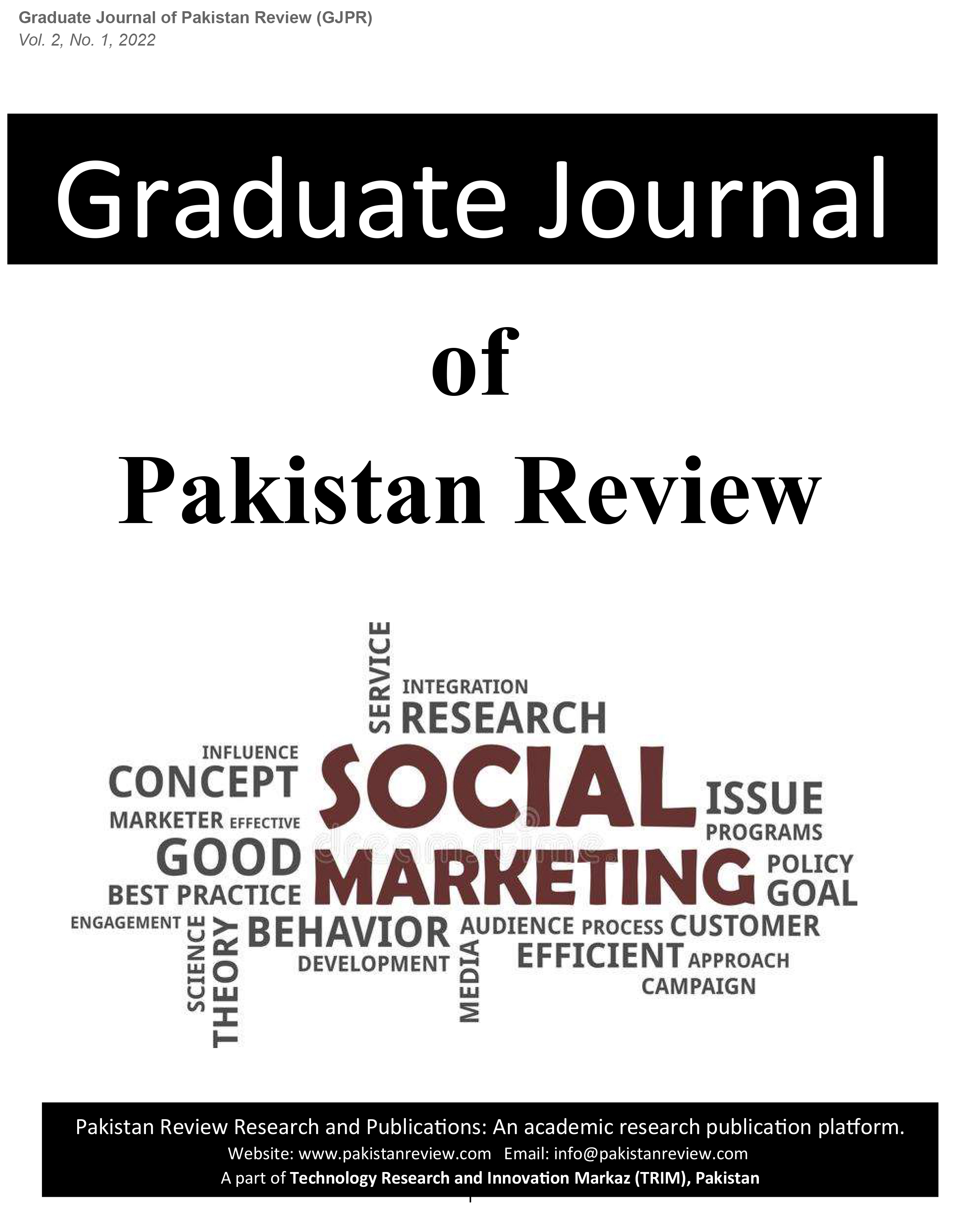 					View Vol. 2 No. 1 (2022): Graduate Journal of Pakistan Review (GJPR)
				